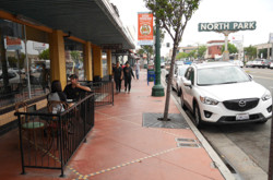 North Park Sidewalk, Claire De Lune Coffee House